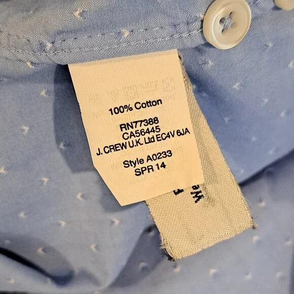J. Crew Men's M Slim Fit 100% Cotton Long Sleeve Button Down Shirt Style #A0233 - Picture 8 of 14